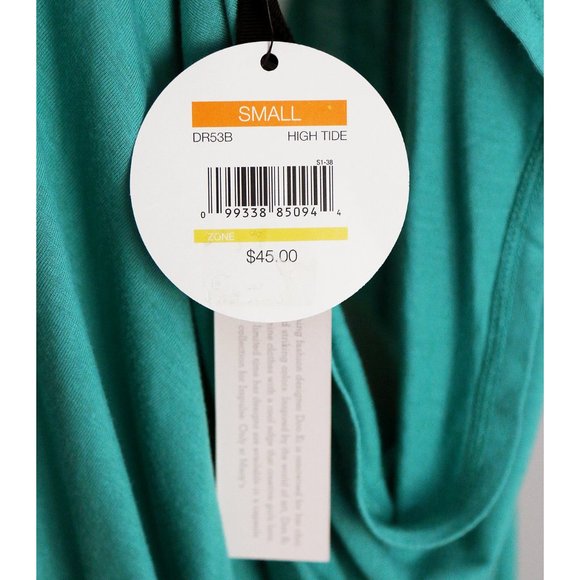 NEW Doo Ri Impulse from Macy's Turquoise Blue Longline Tunic Top S Lagenlook NWT - Picture 6 of 9
